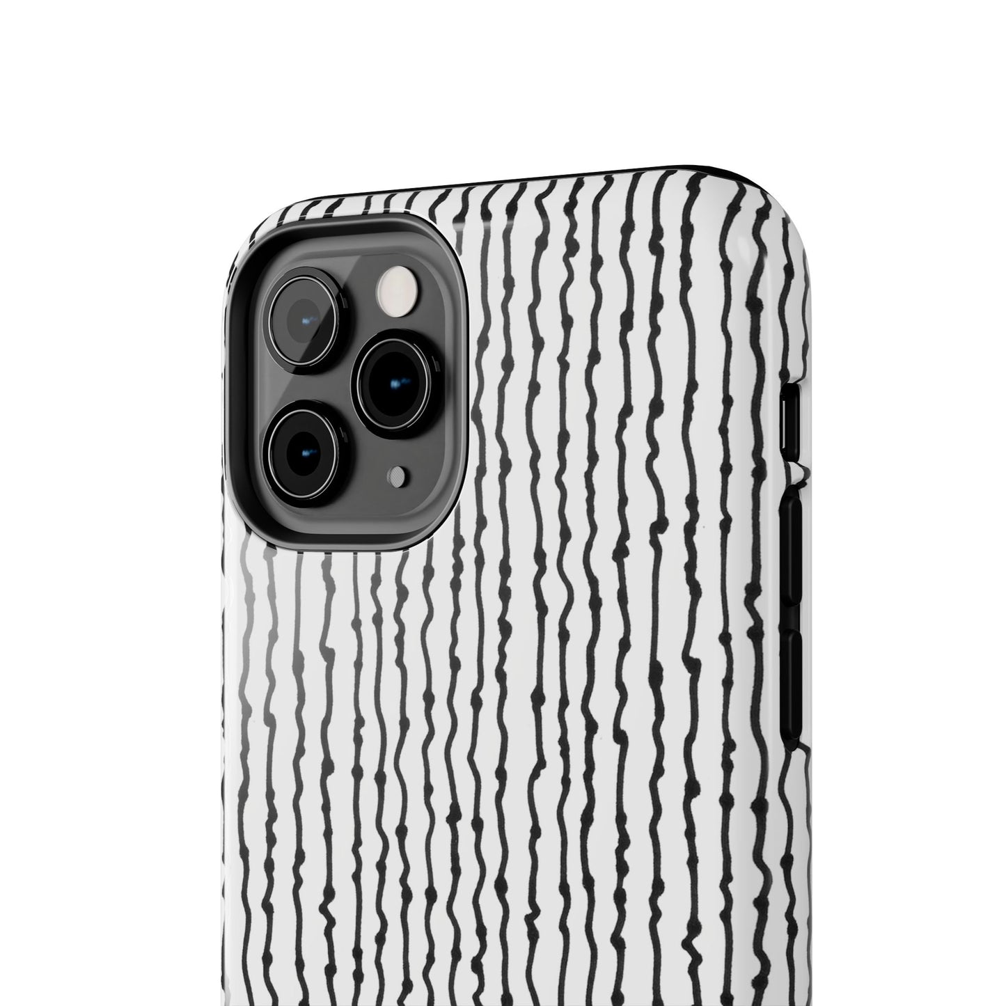 Faux Seersucker White / Black Phone Case