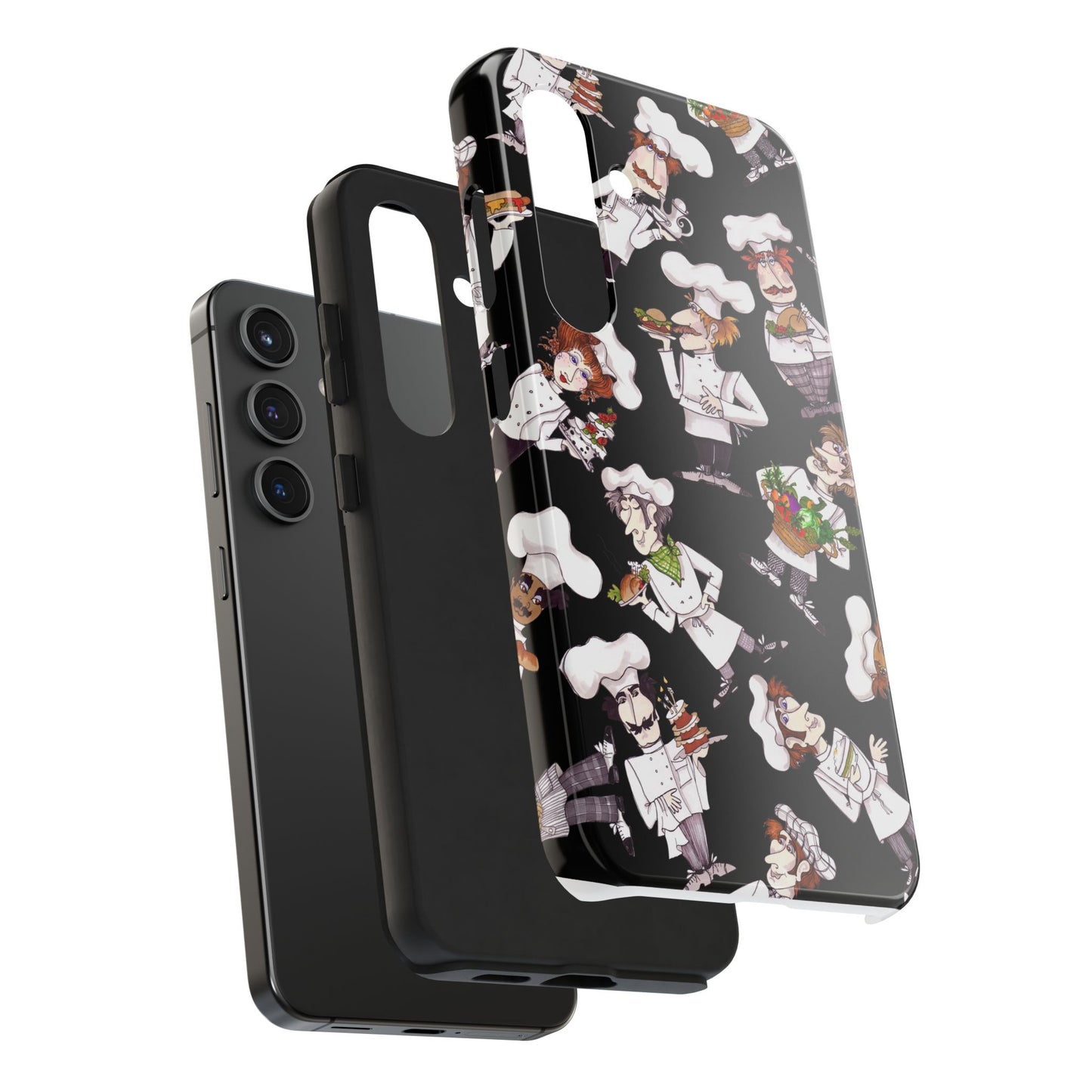 Tossed Chefs Black Phone Case