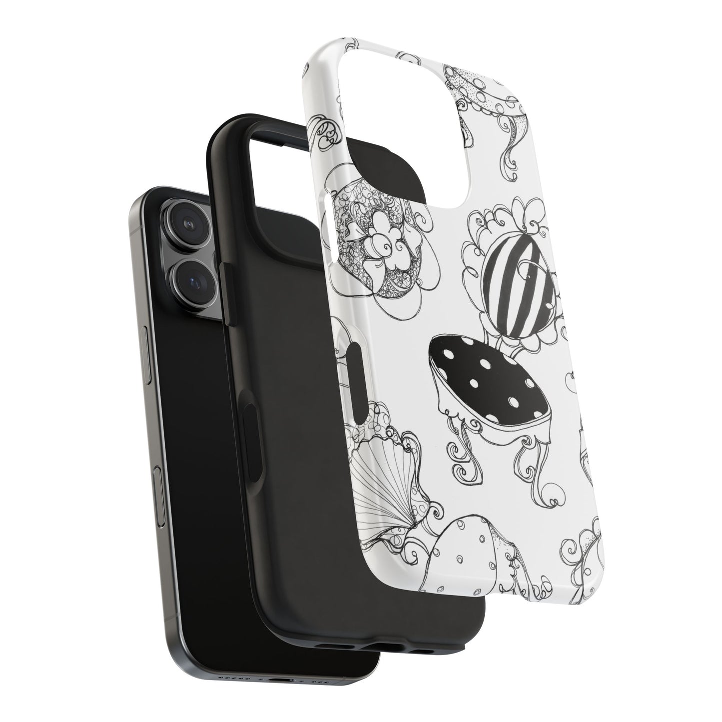 Bistro Chairs White Phone Case