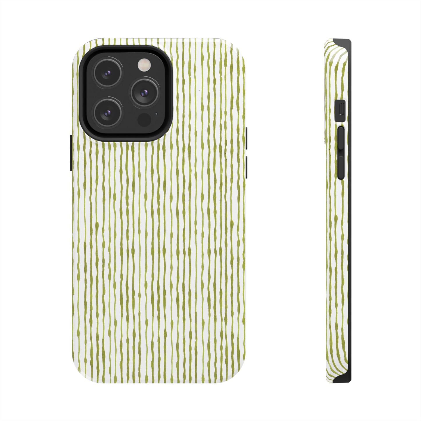 Faux Seersucker White / Green Phone Case