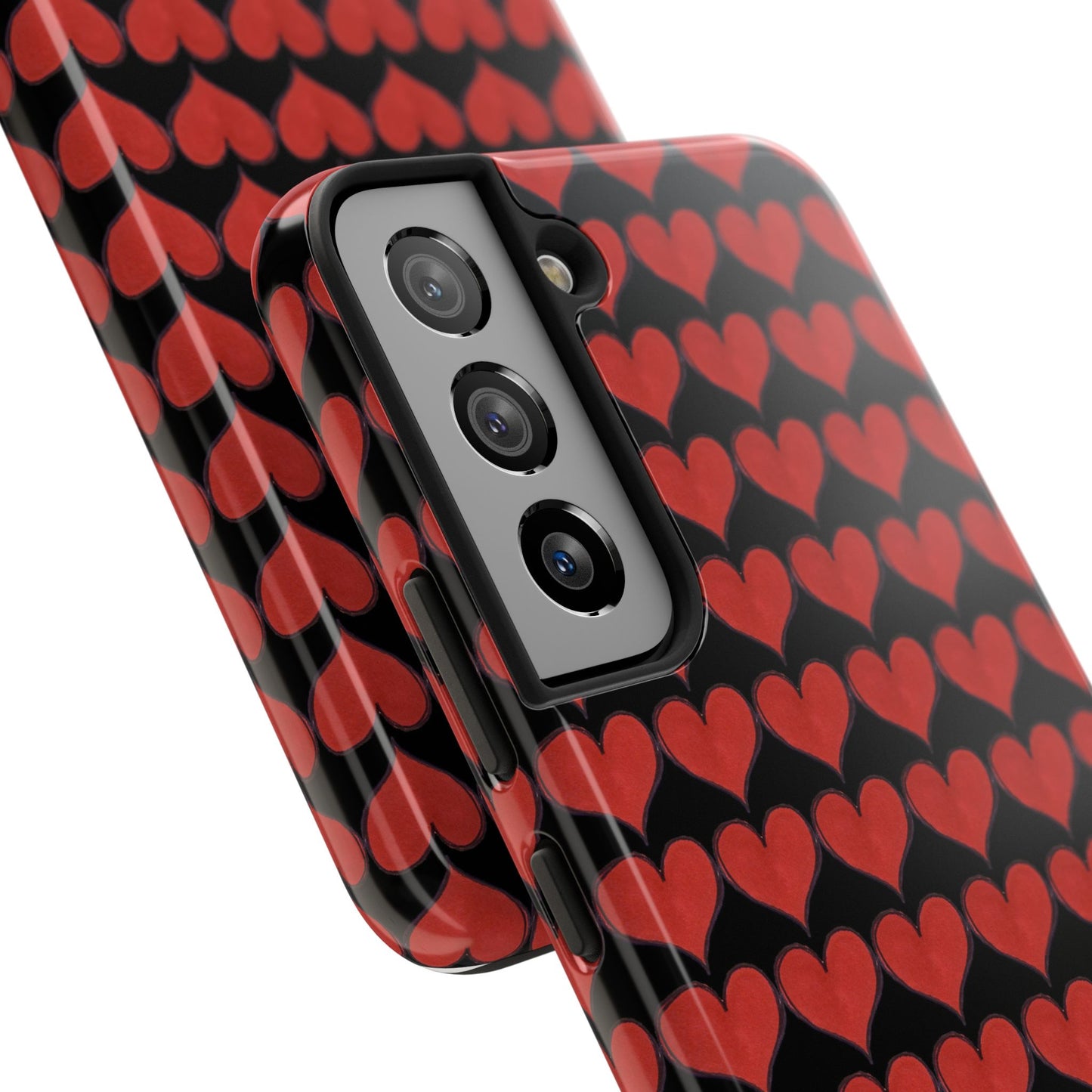 Heartbeats Black / Red Phone Case