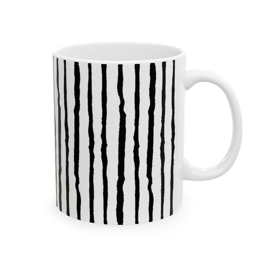 Sorta Stripe White / Black Cup