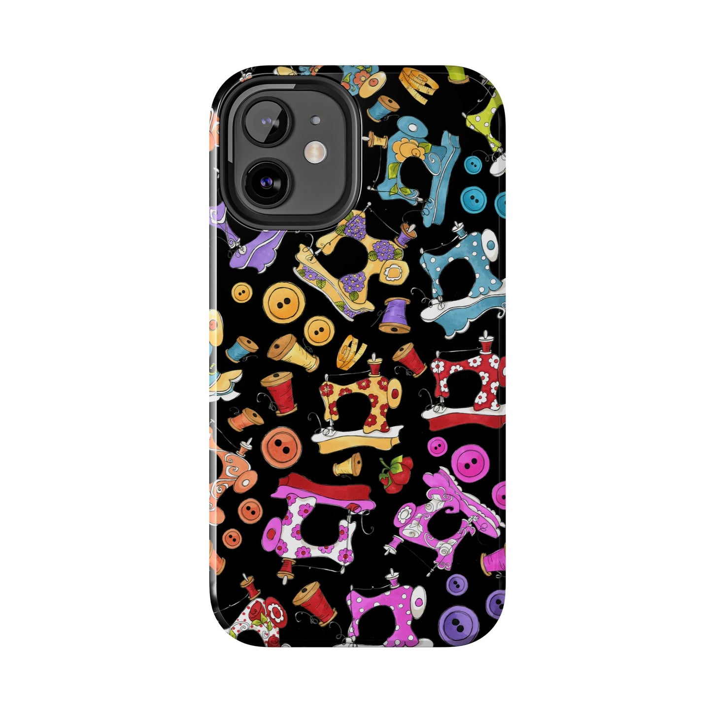 Sew Assorted Black Phone Case