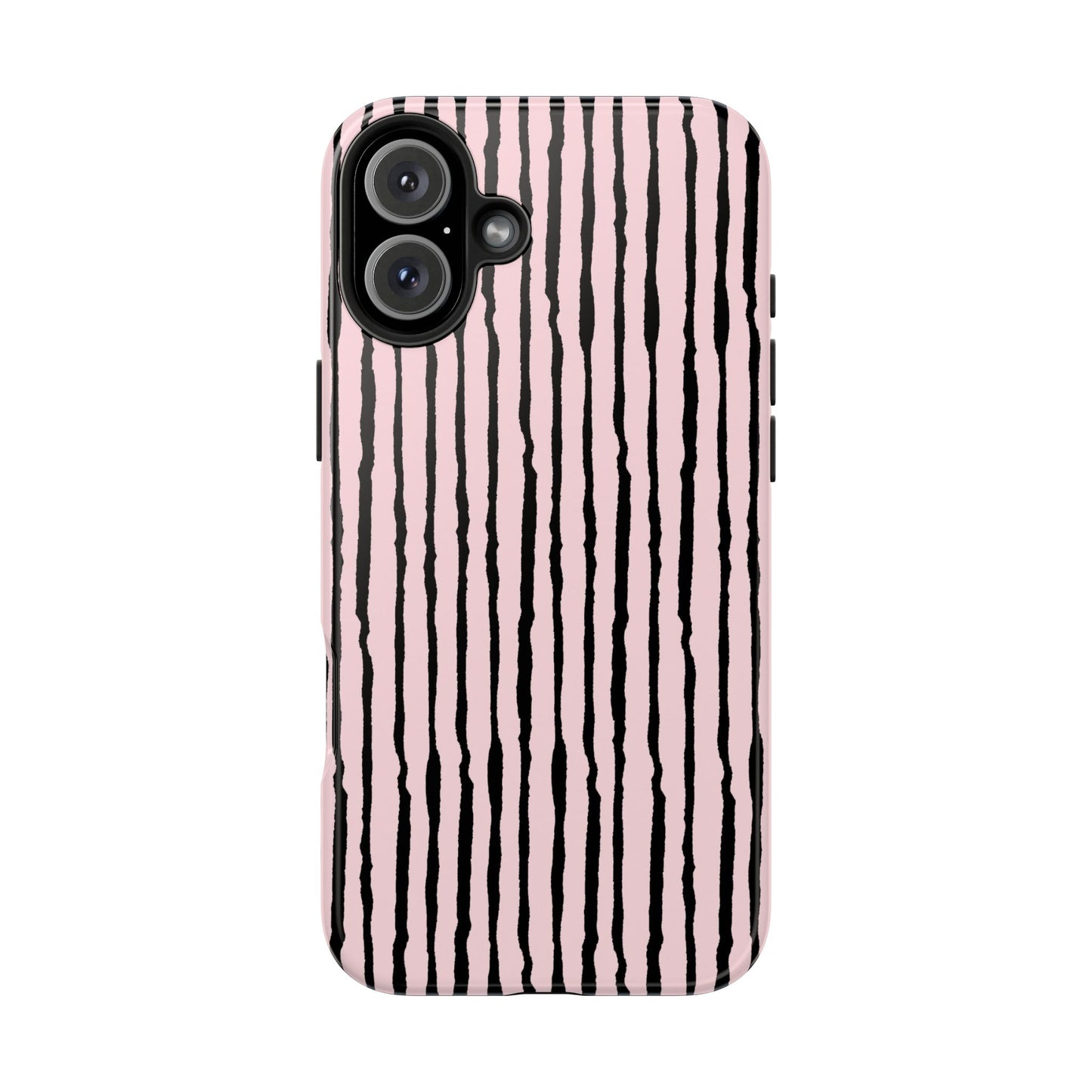 Sorta Stripe Light Pink / Black Phone Case