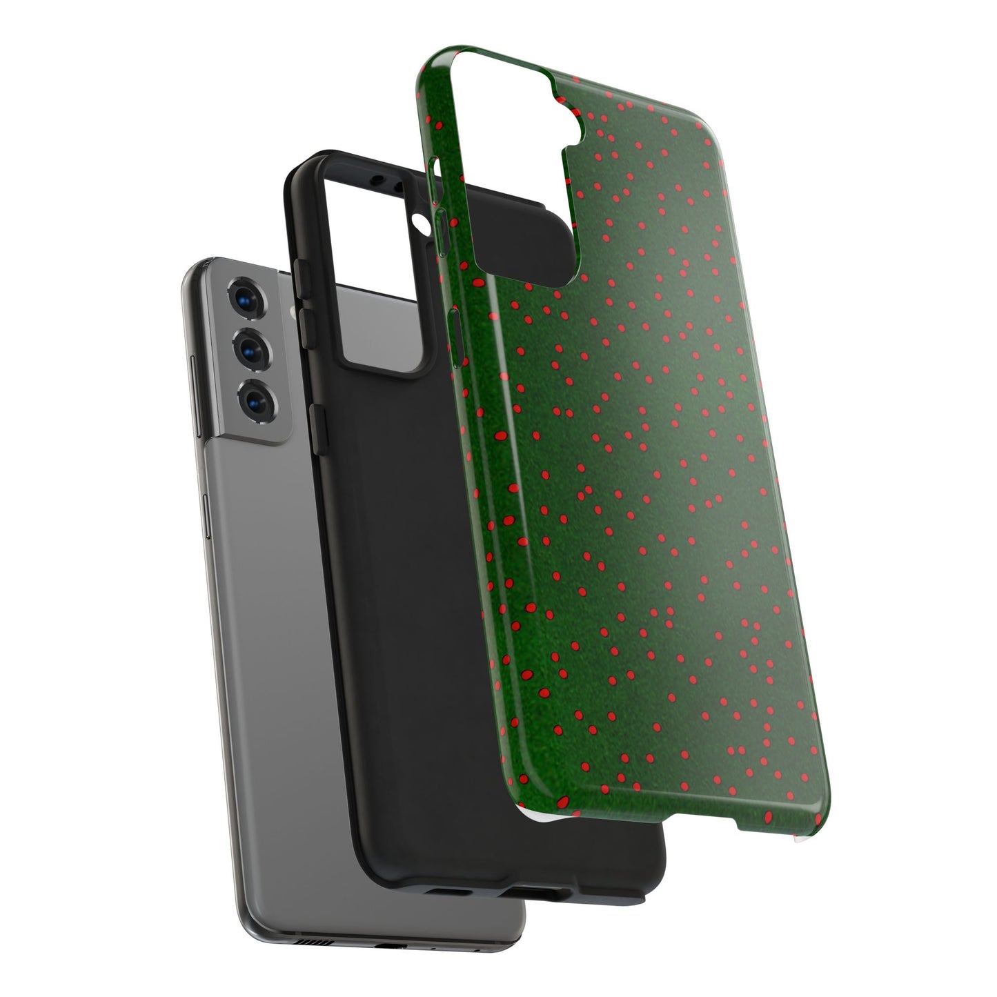 Happy Dots Green / Red Phone Case