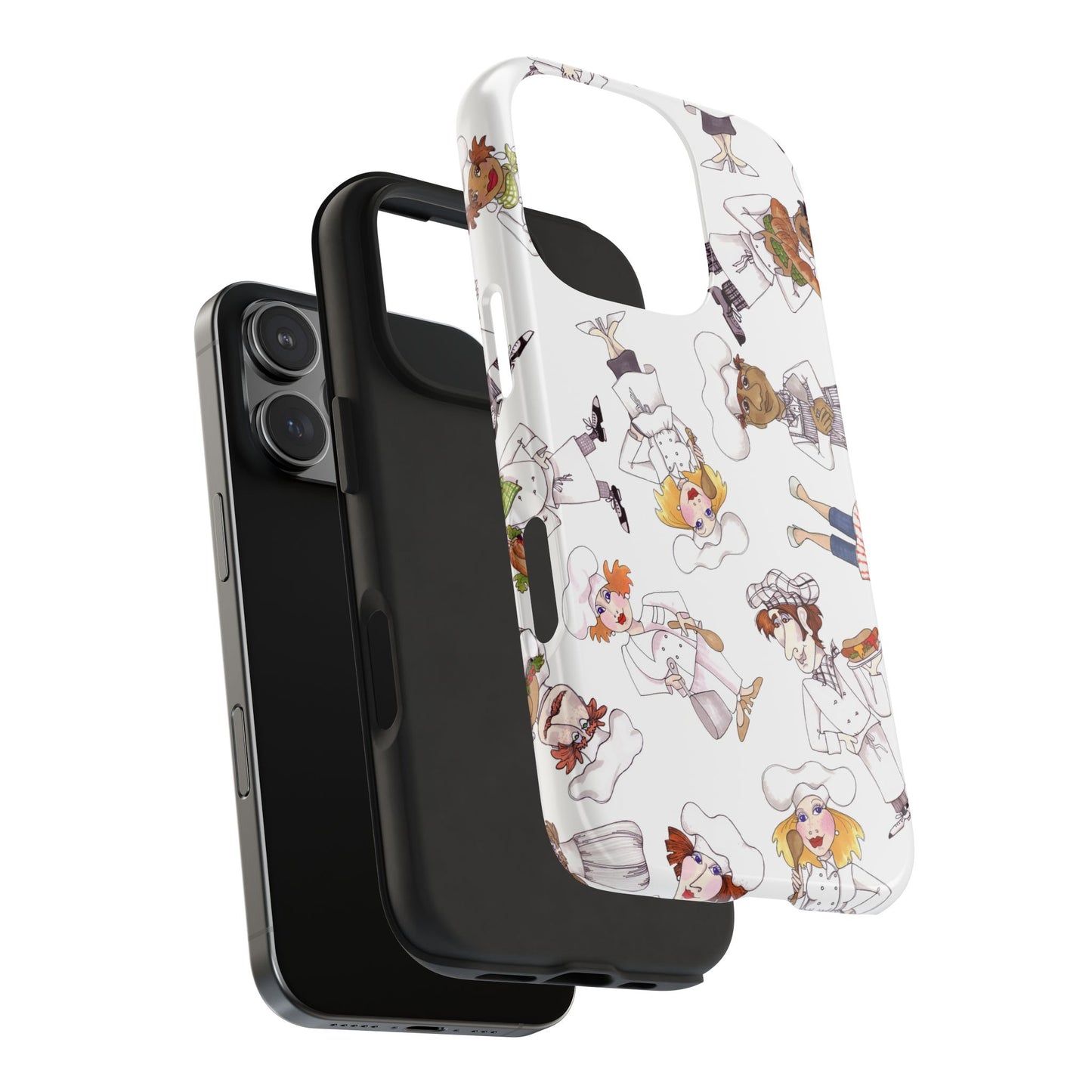 Tossed Chefs White Phone Case