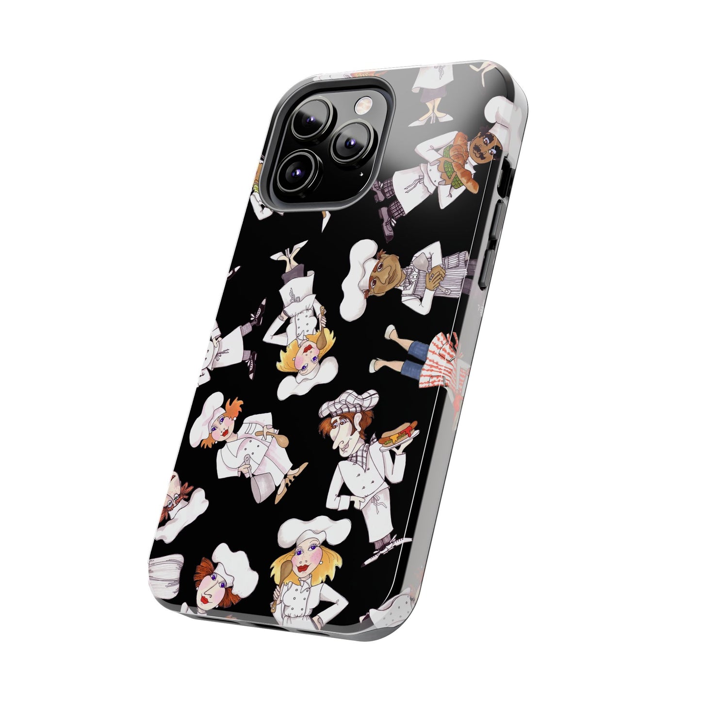 Tossed Chefs Black Phone Case