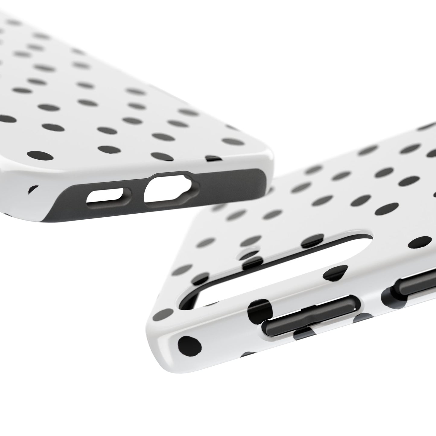 Dot White / Black Phone Case