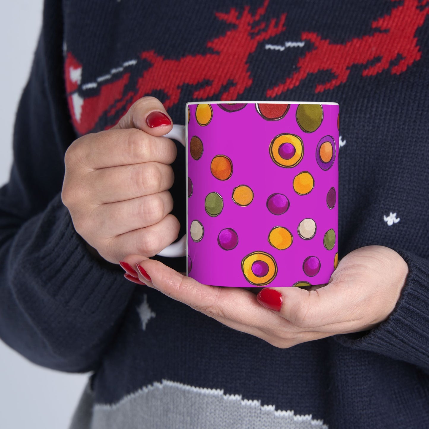 Double Dots Fuchsia Cup