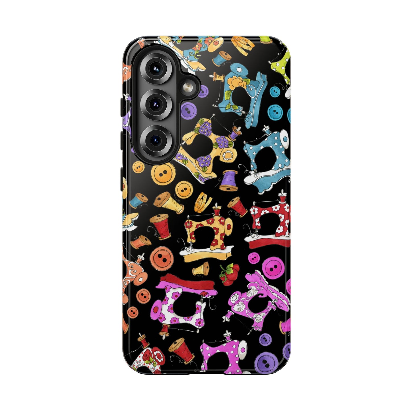Sew Assorted Black Phone Case