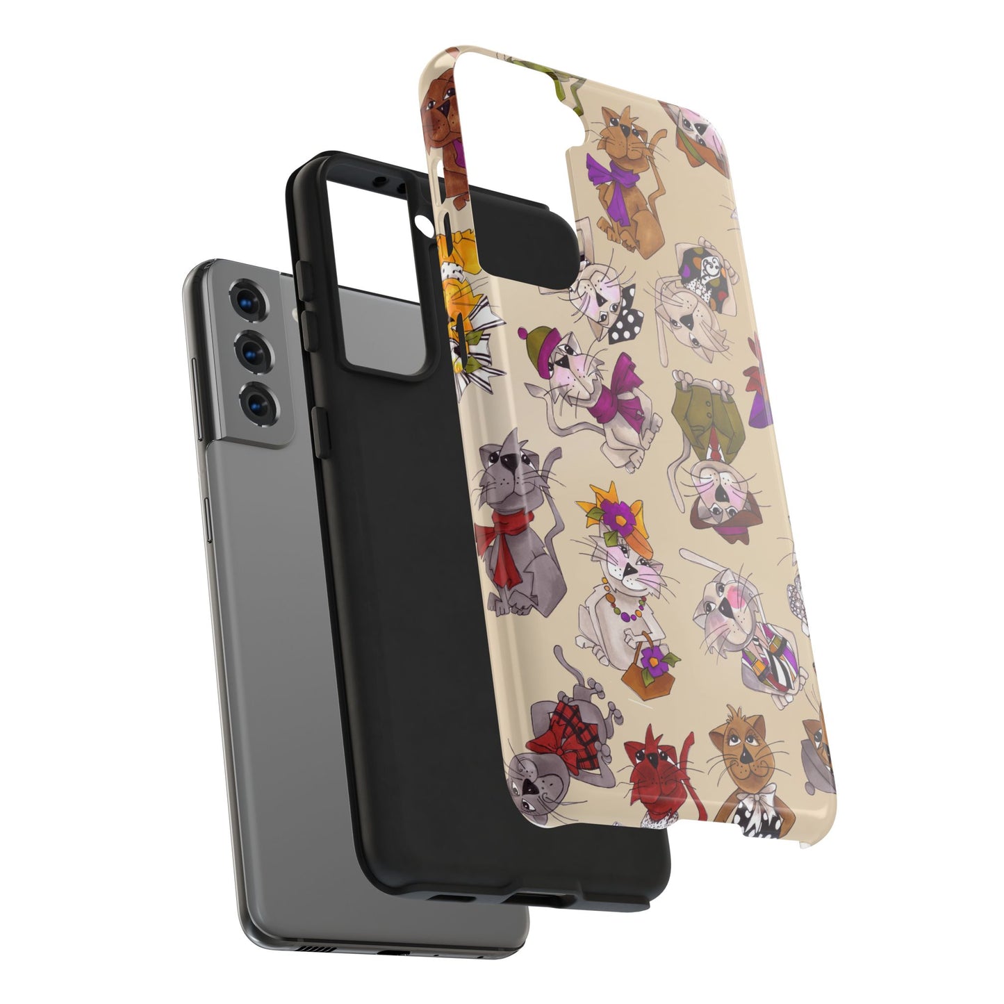 Spice Cats Tossed Muslin Phone Case