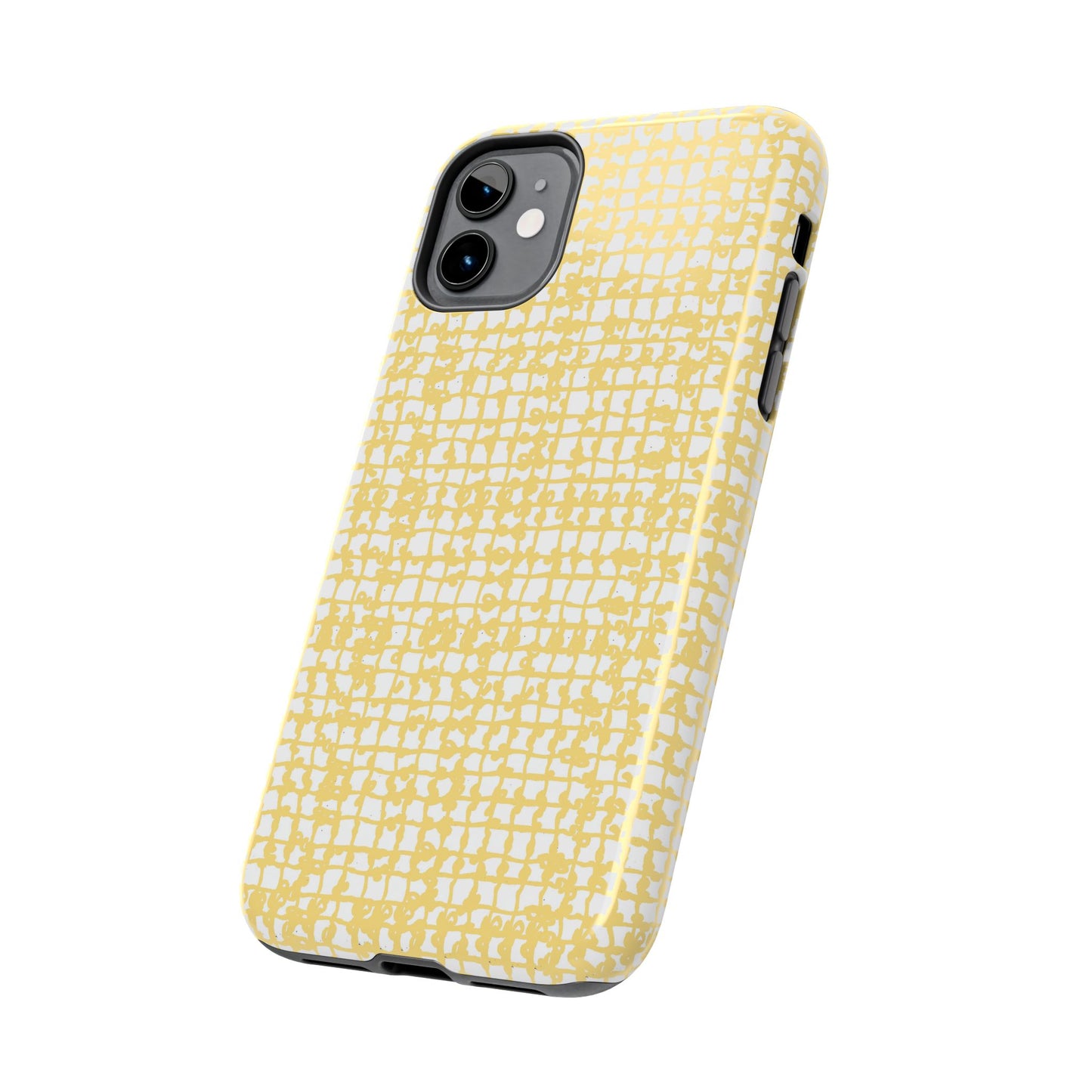 Baby Yarn Check Yellow Phone Case
