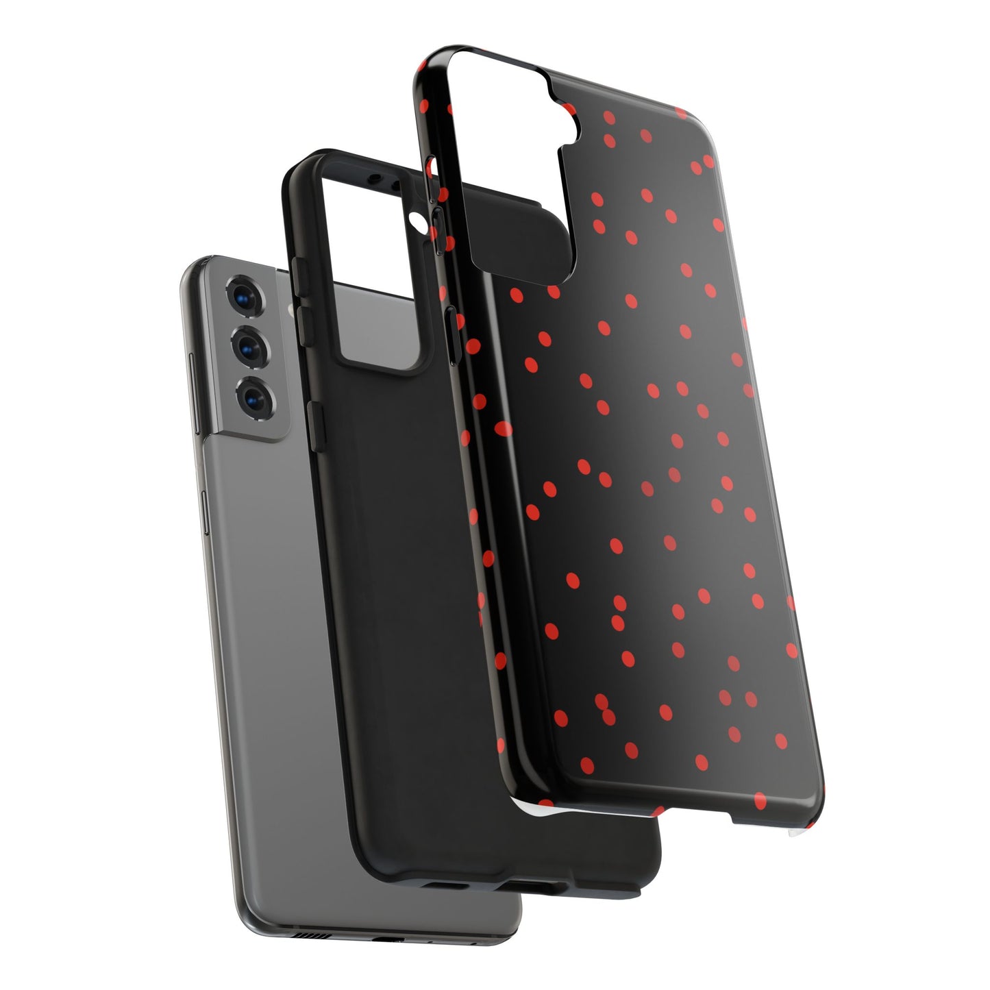 Space Dots Black / Red Phone Case