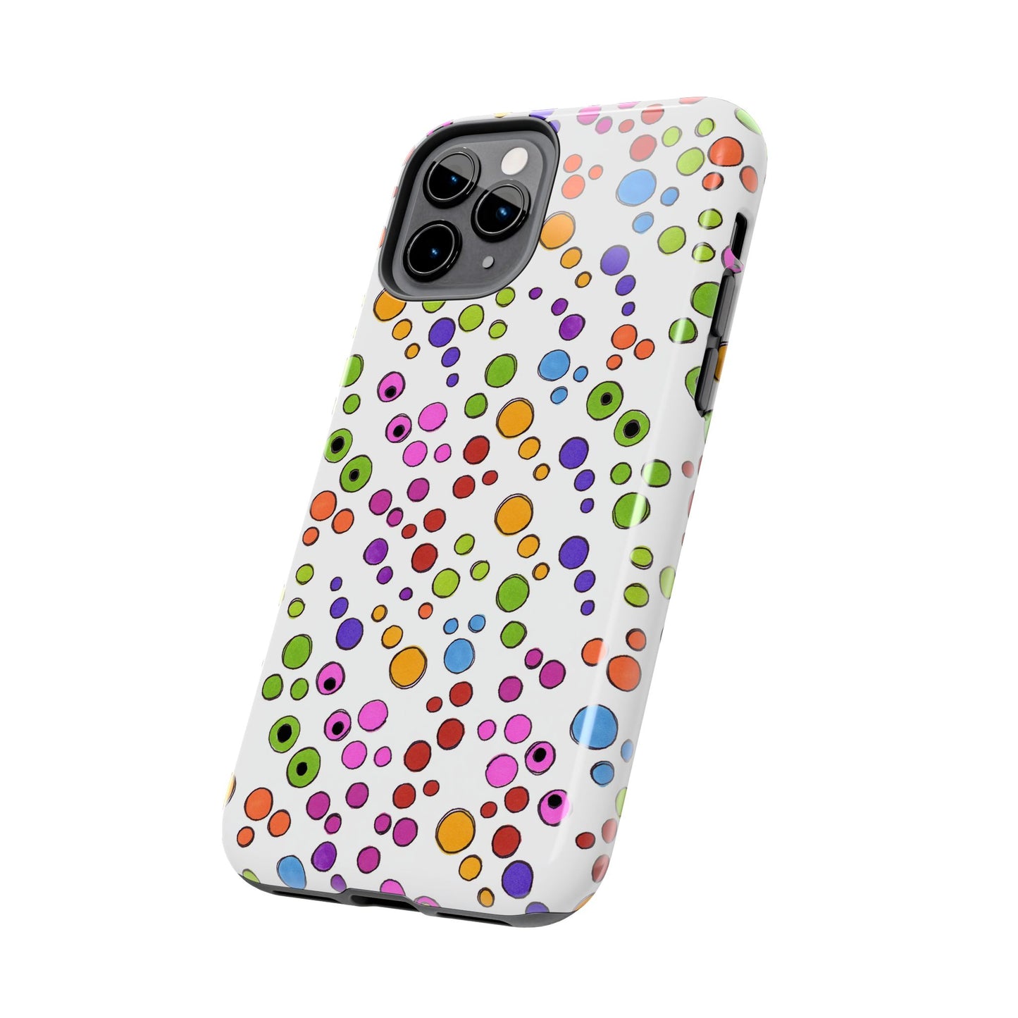 Dog Dots White / Multi Phone Case