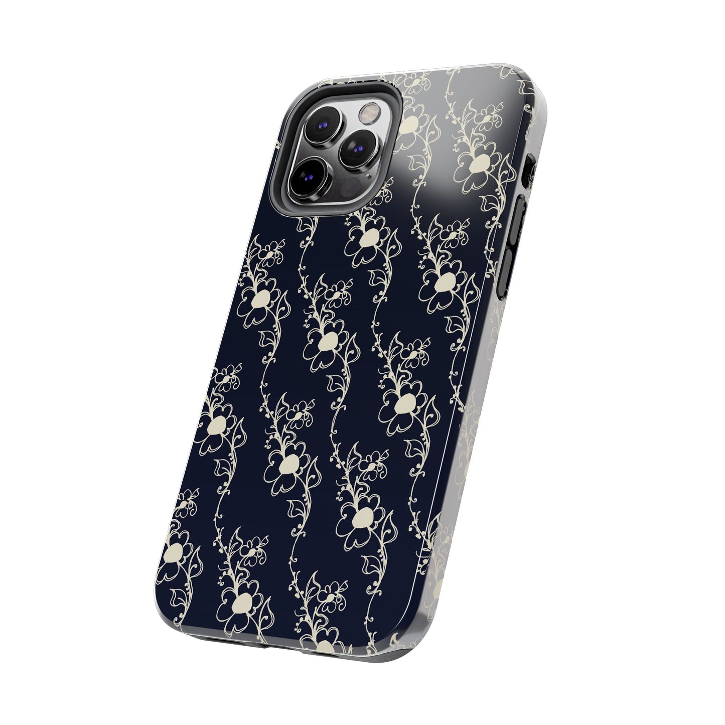 Diagonal Daisies Black / Ivory Phone Case