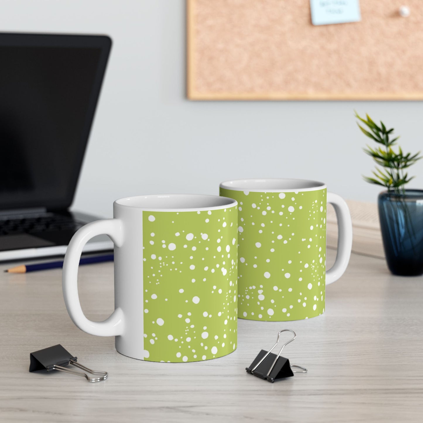 Galaxy Dots Green Cup