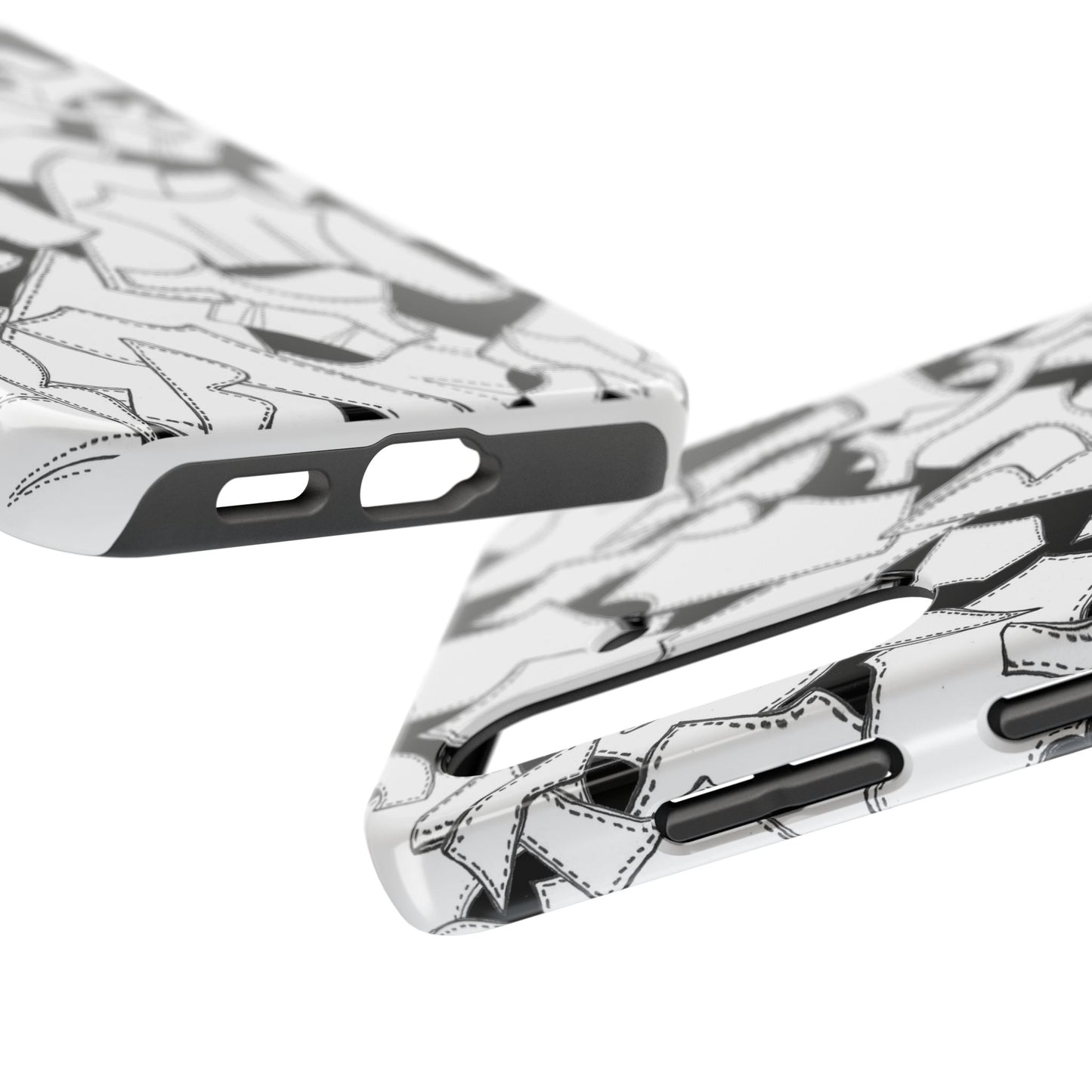 Pattern Pieces Black Phone Case