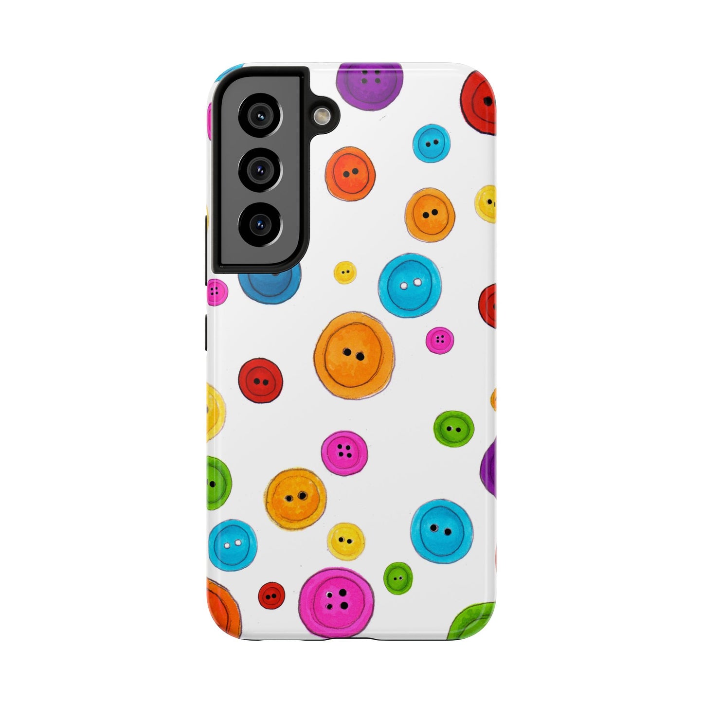 Button Dots White Phone Case