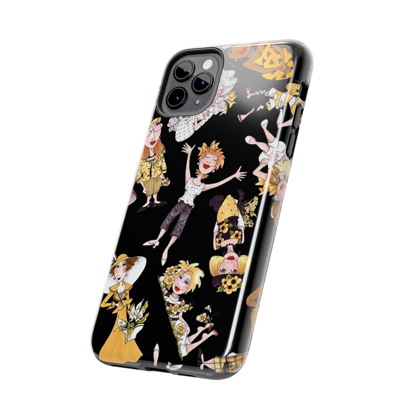 Bee Tossed Black Phone Case
