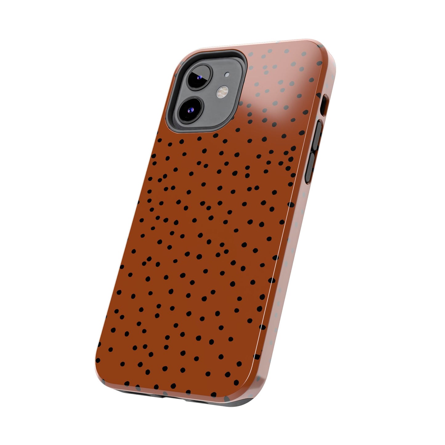 Dinky Dots Bronze / Black Phone Case