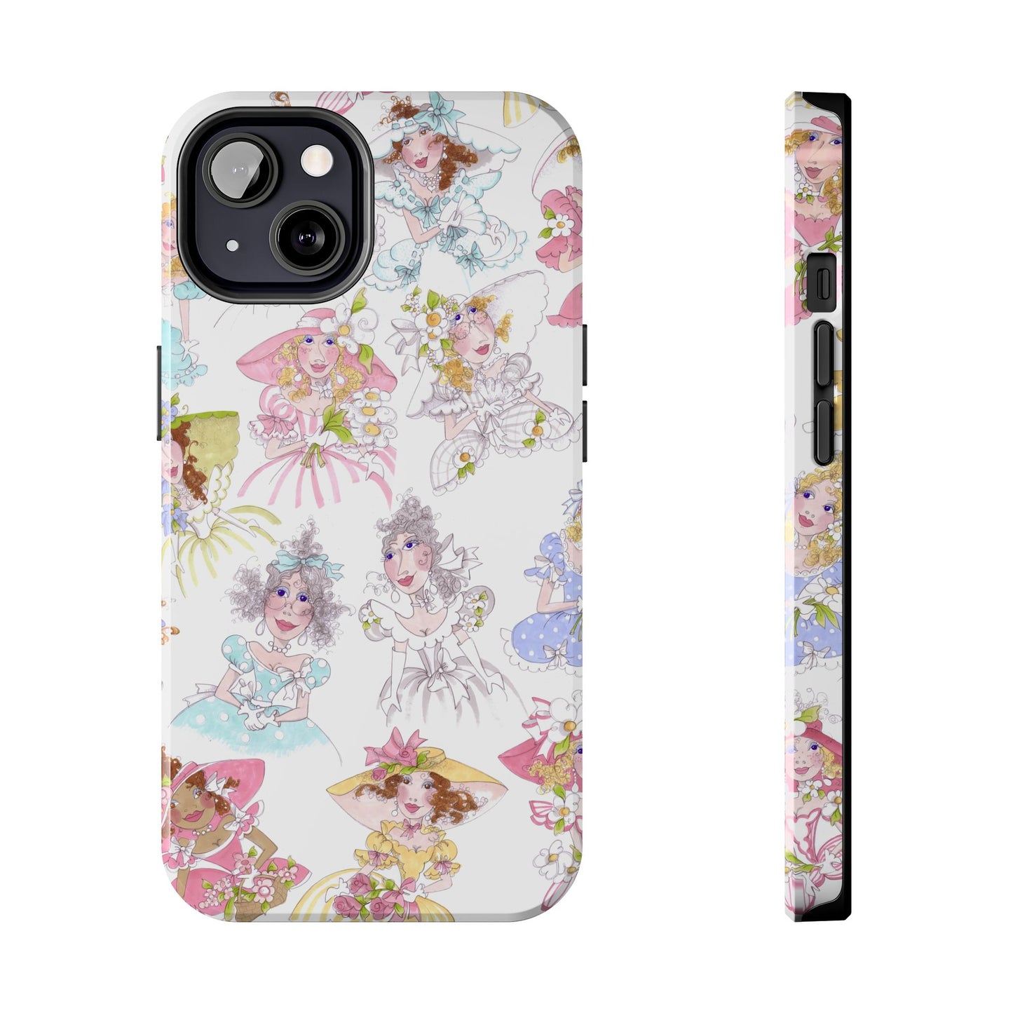 Tossed Belles White Phone Case