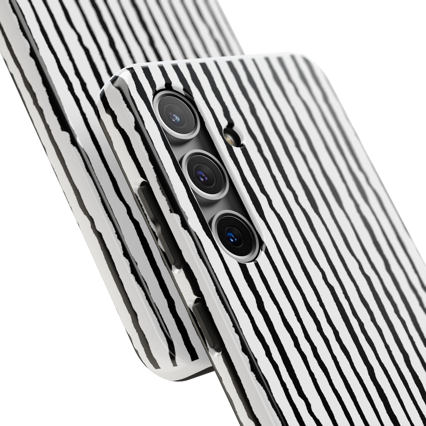 Sorta Stripe White / Black Phone Case
