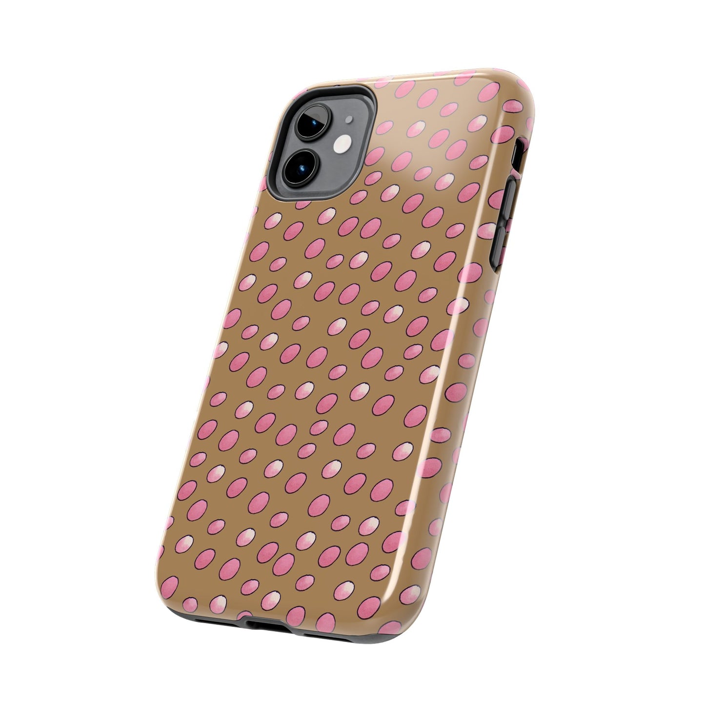 Egg Dots Chocolate / Pink Phone Case