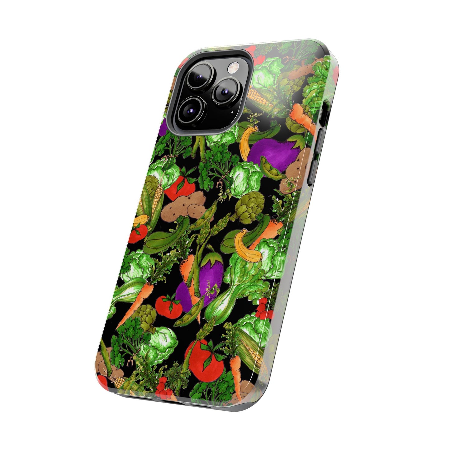 Veggie Jungle Black Phone Case
