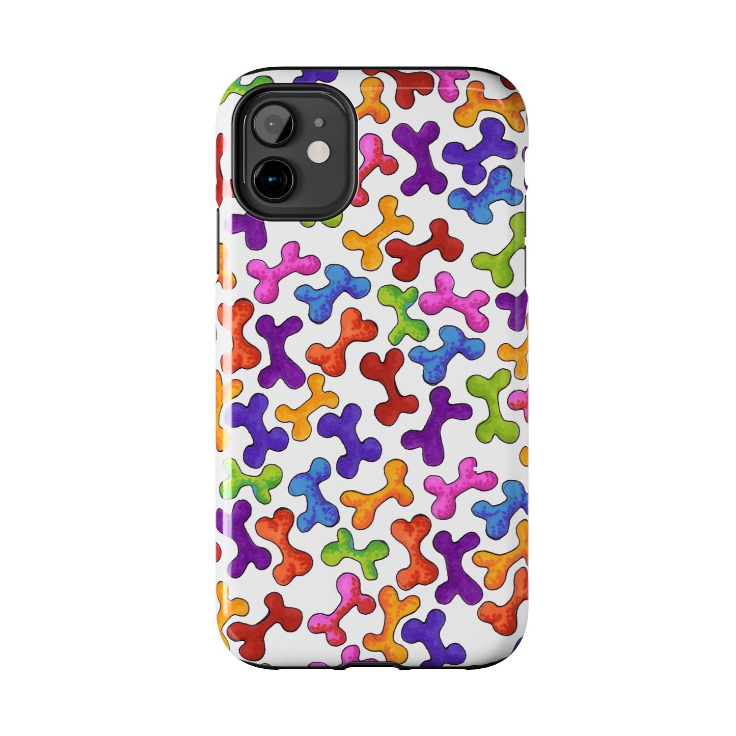 Fancy Bones White / Multi Phone Case
