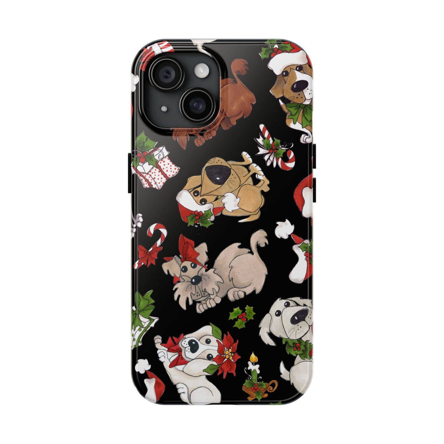 Doggie Toss Black Phone Case