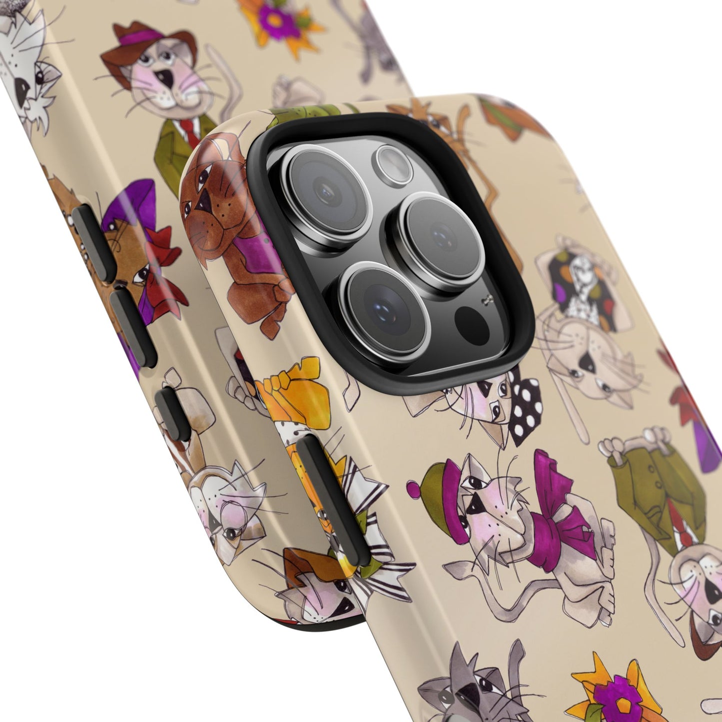 Spice Cats Tossed Muslin Phone Case