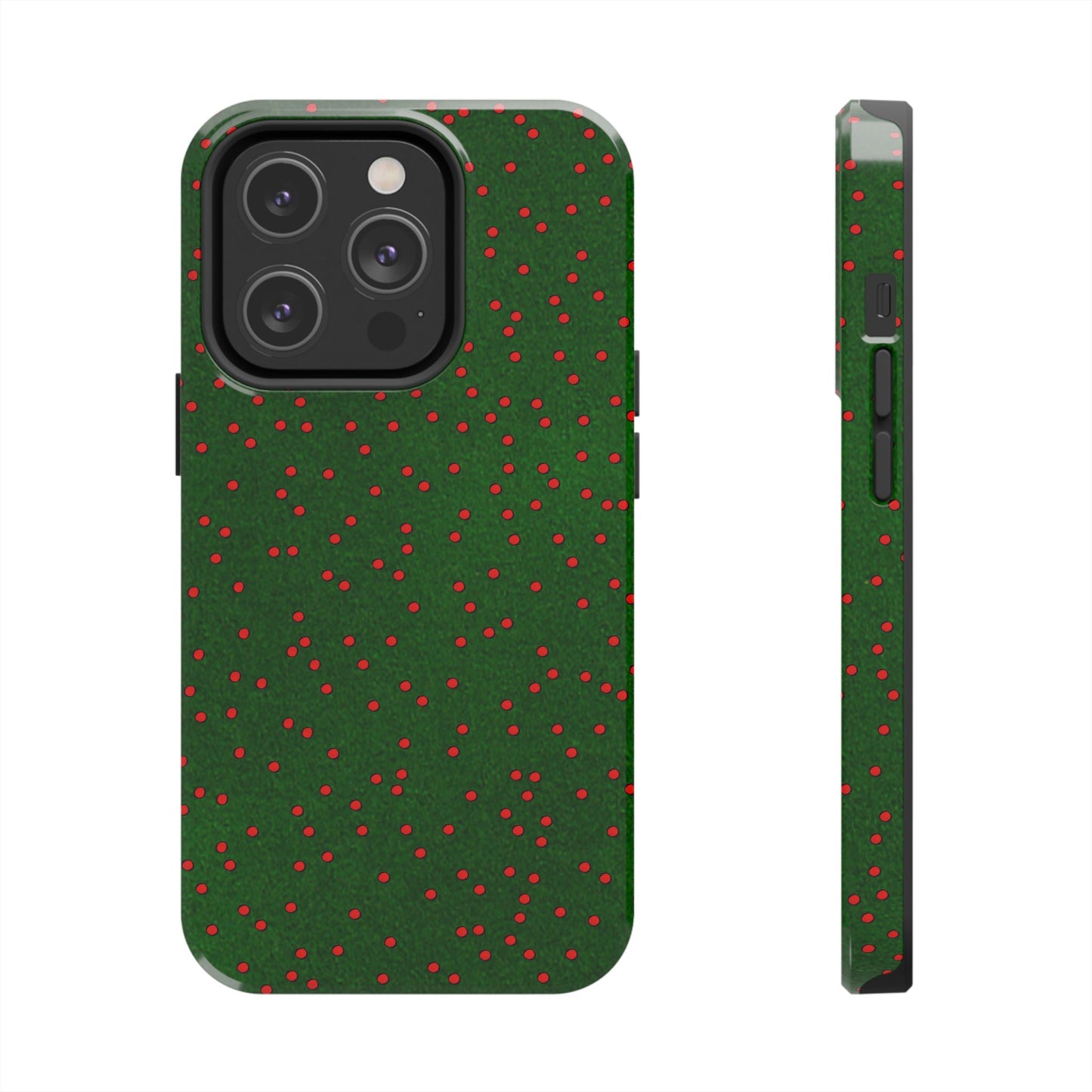 Happy Dots Green / Red Phone Case
