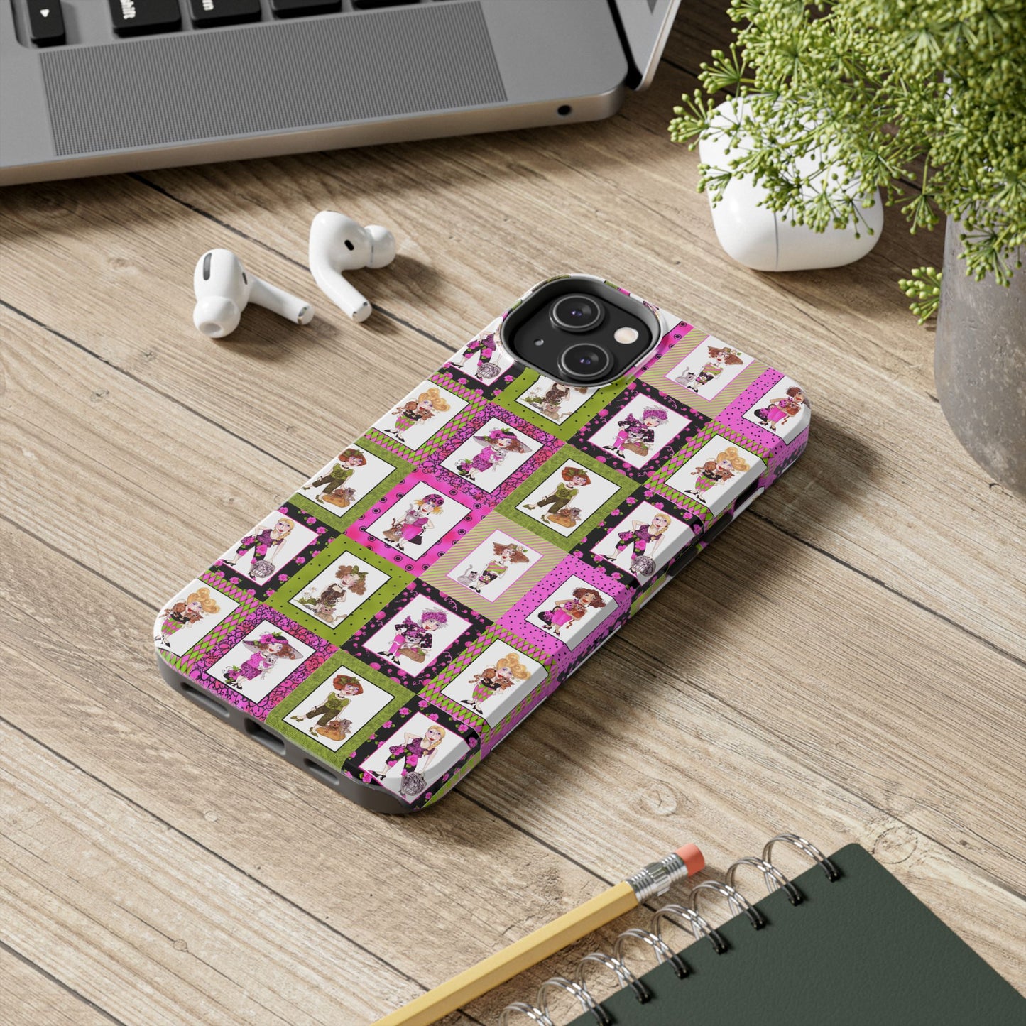 Cat Ladies Cerise Phone Case