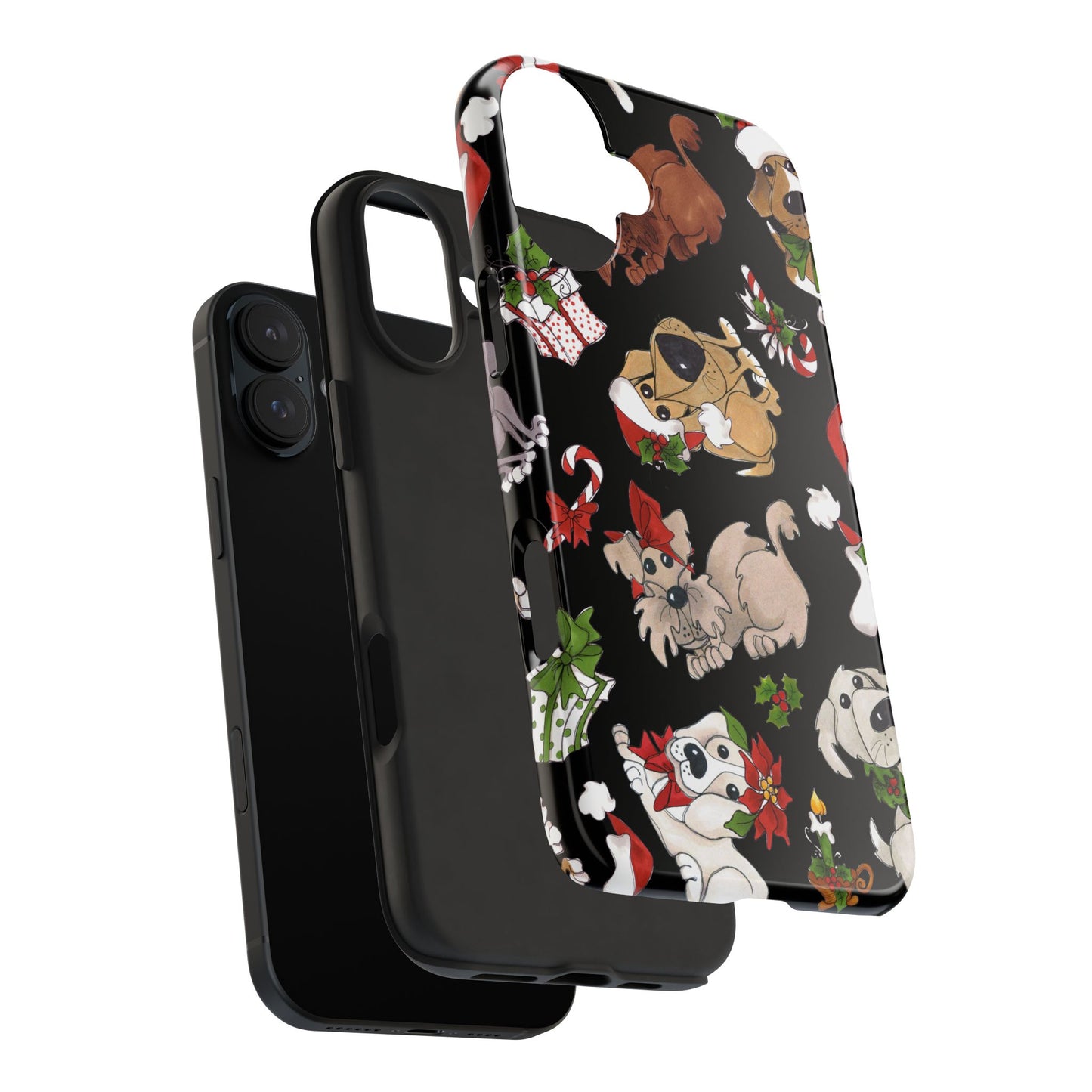 Doggie Toss Black Phone Case