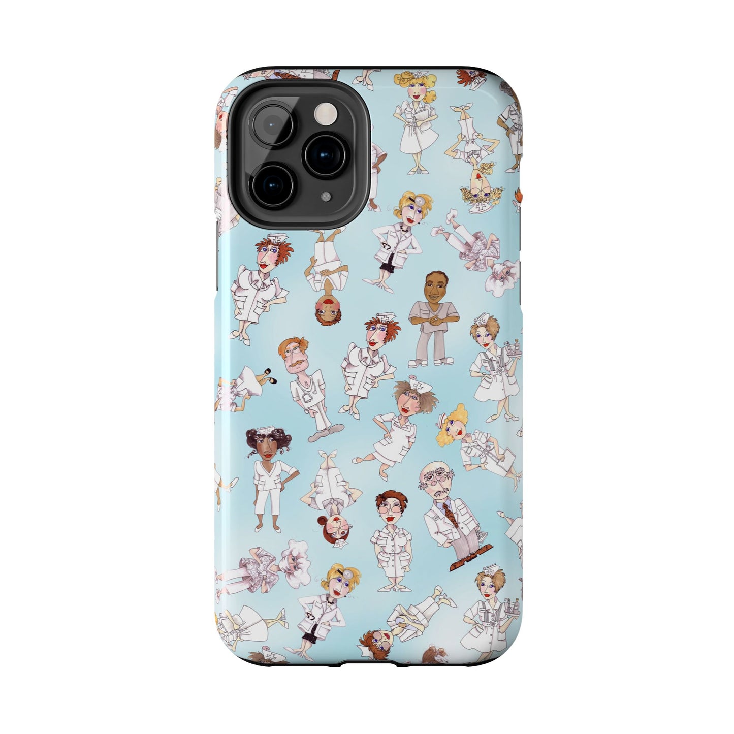 Tossed Nurses Aqua Phone Case