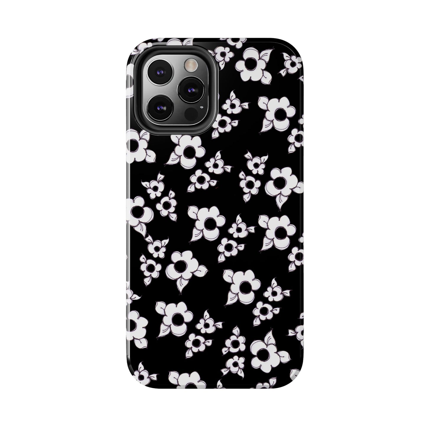 Daisy Cluster Black / White Phone Case