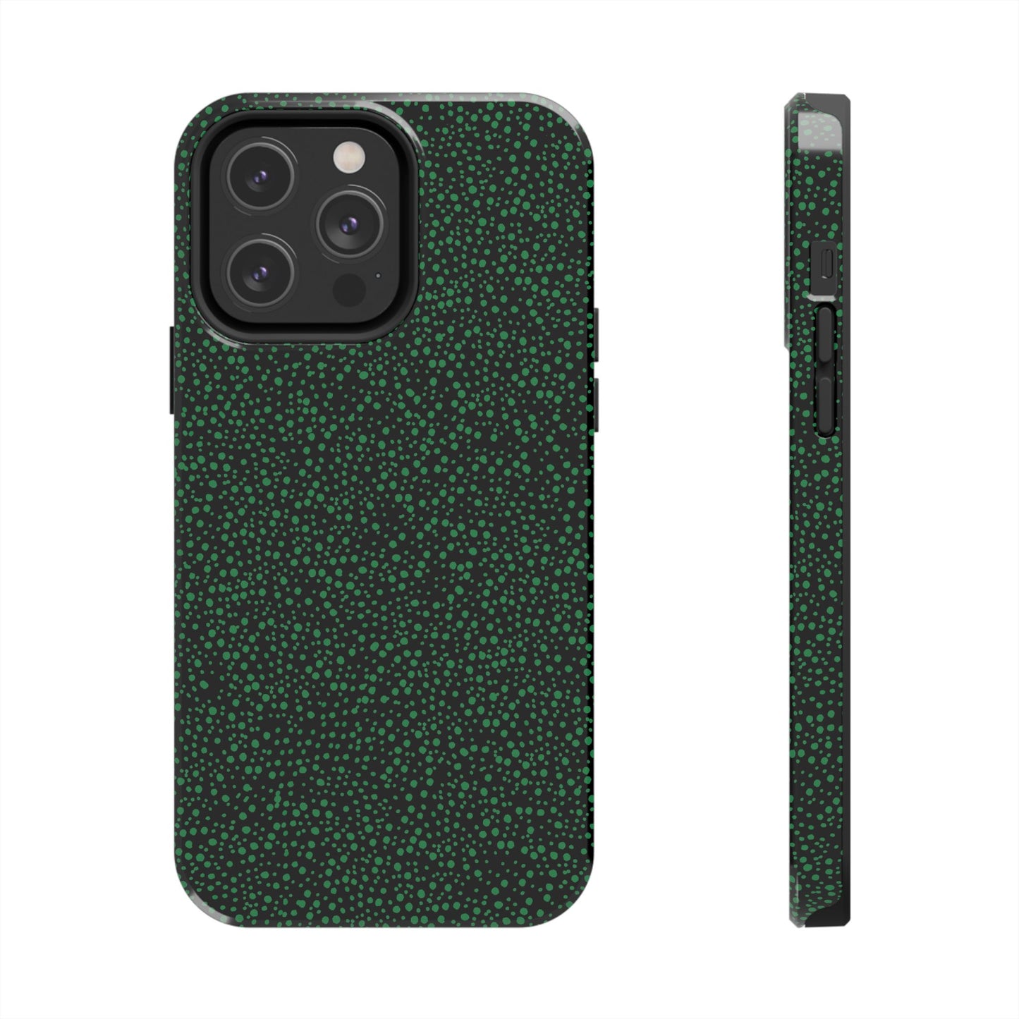Confetti Black / Green Phone Case