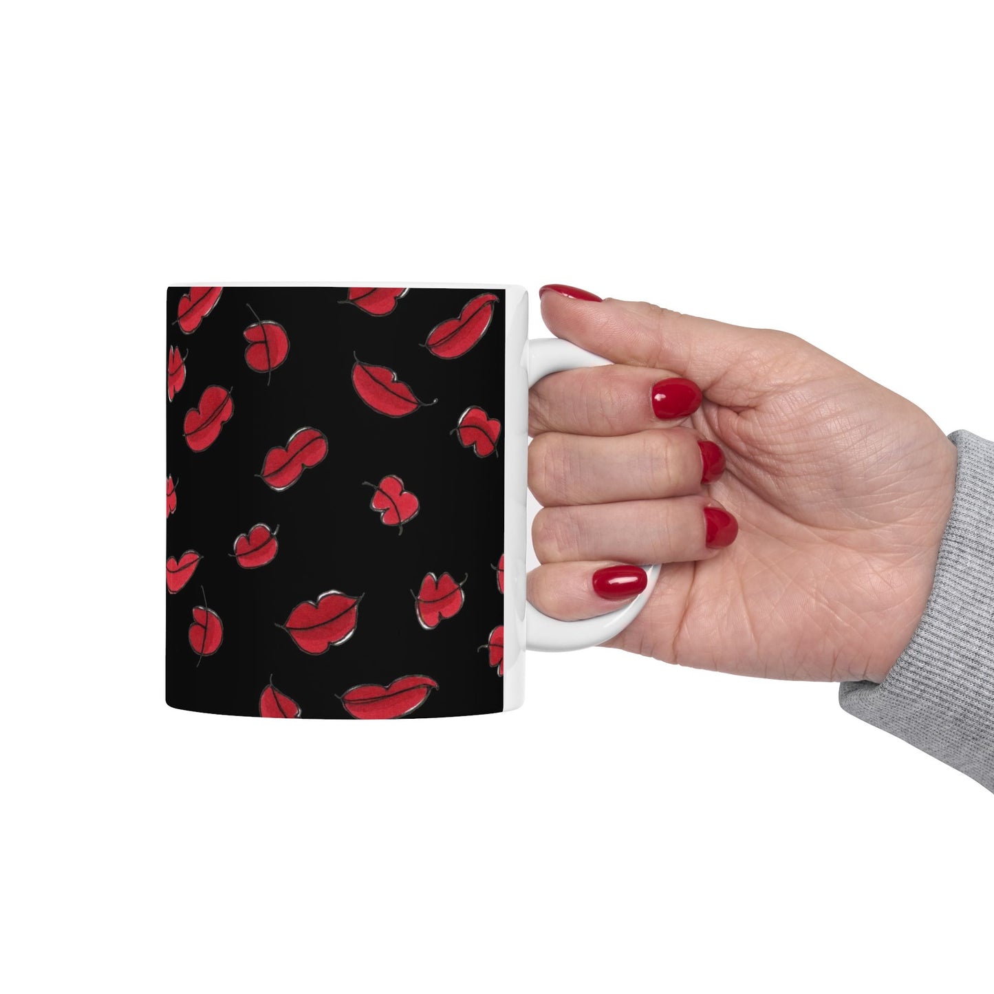 Lotsa Lips Black Cup