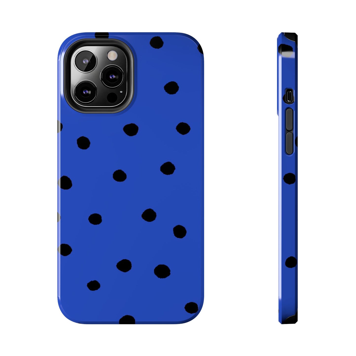 Dinky Dots Blue / Black Phone Case