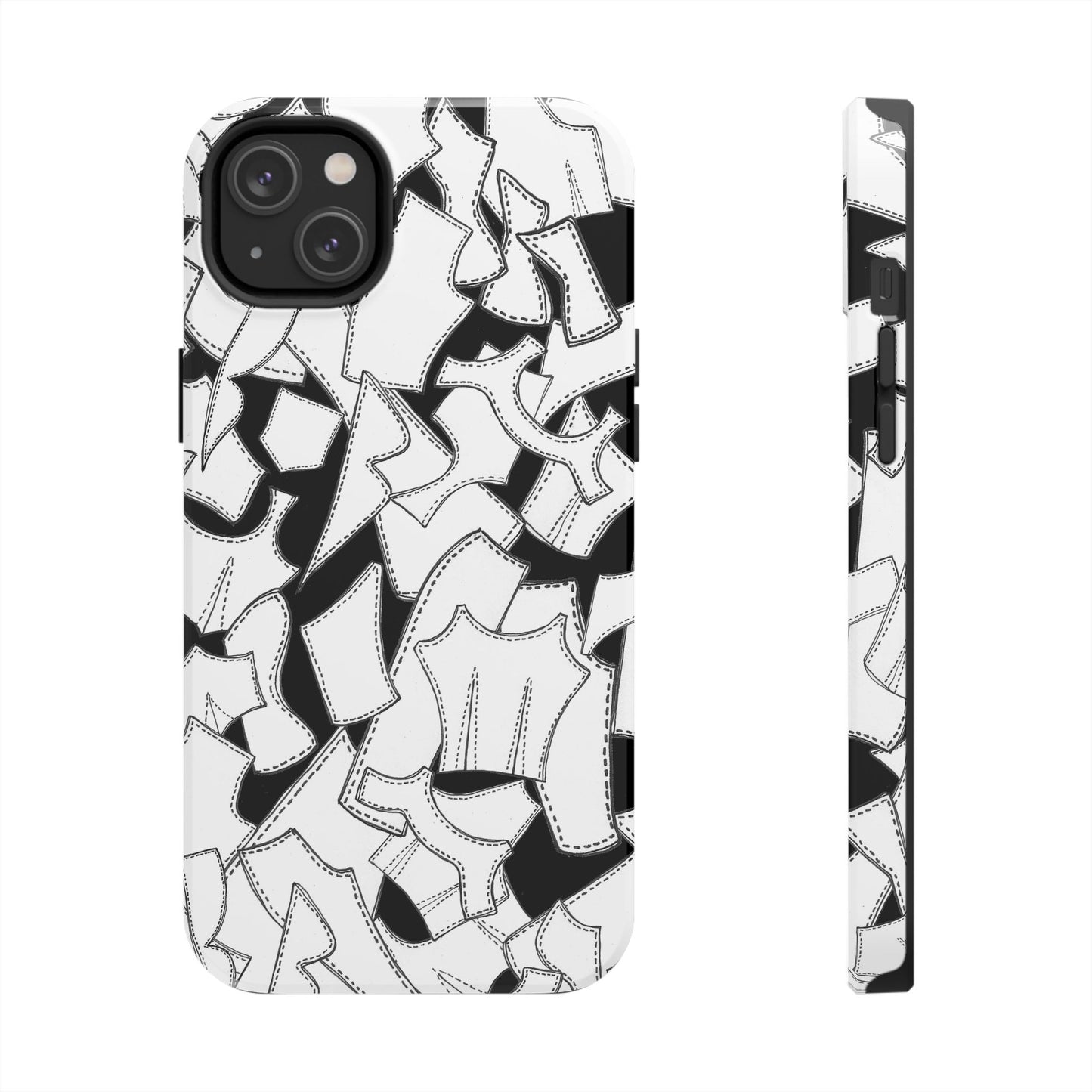 Pattern Pieces Black Phone Case