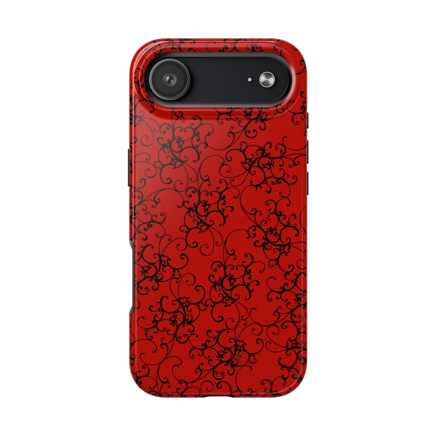 Elegant Scroll Red / Black Phone Case