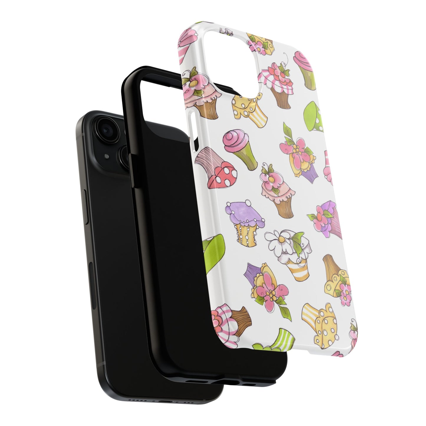 Cupcake Toss White Phone Case