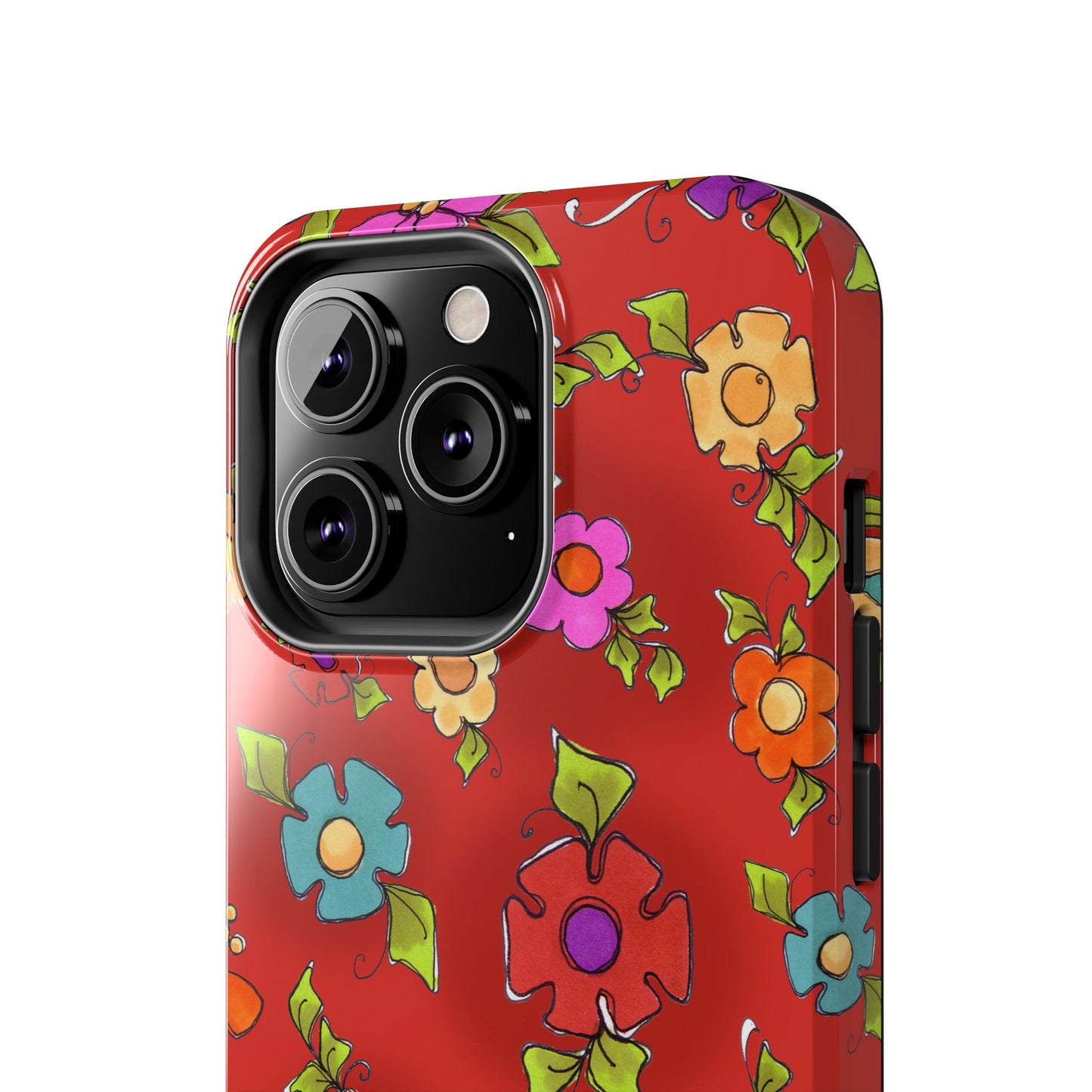 Happy Blooms Red Phone Case
