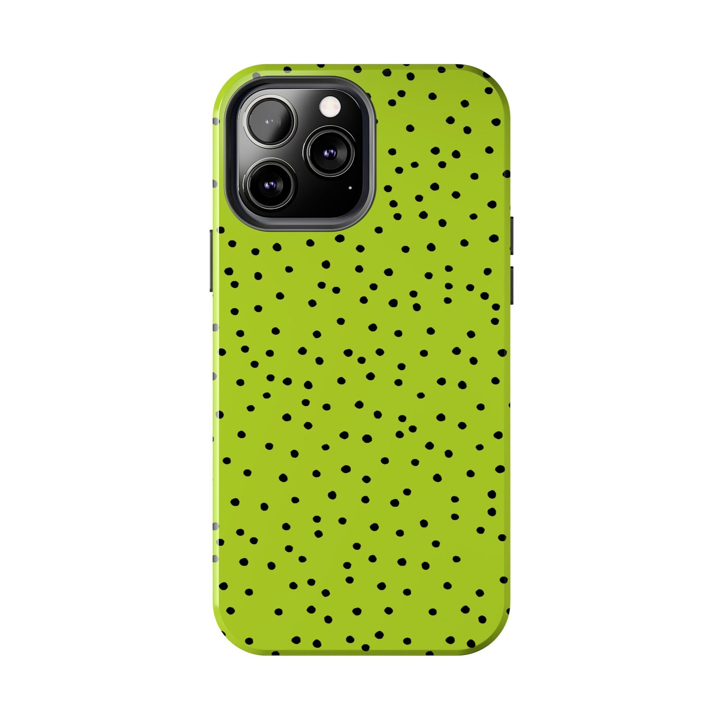 Dinky Dots Lime / Black Phone Case