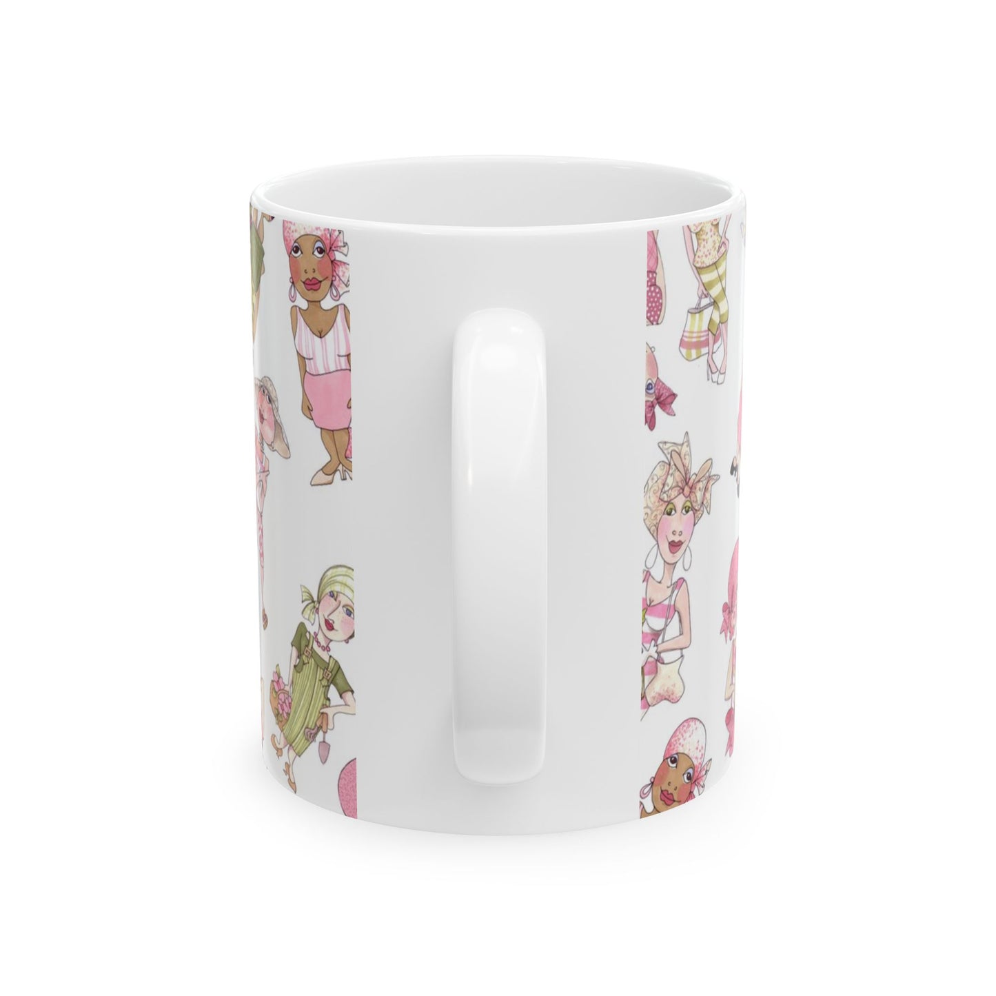 Tossed Ladies White Cup