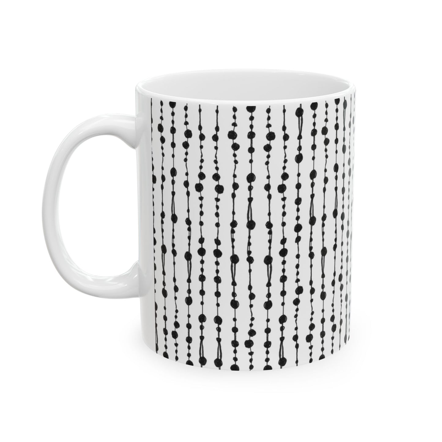 Beaded Curtain White / Black Cup