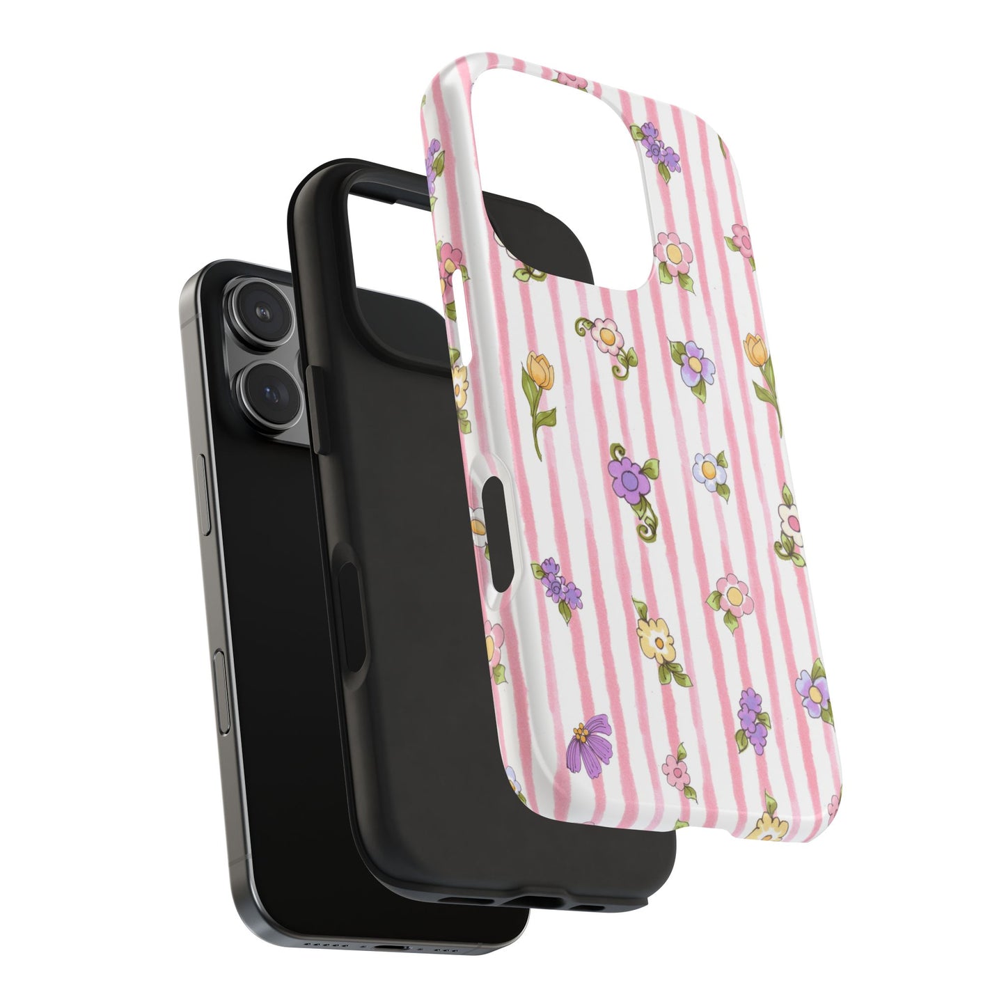Pretty Posie Stripe Phone Case
