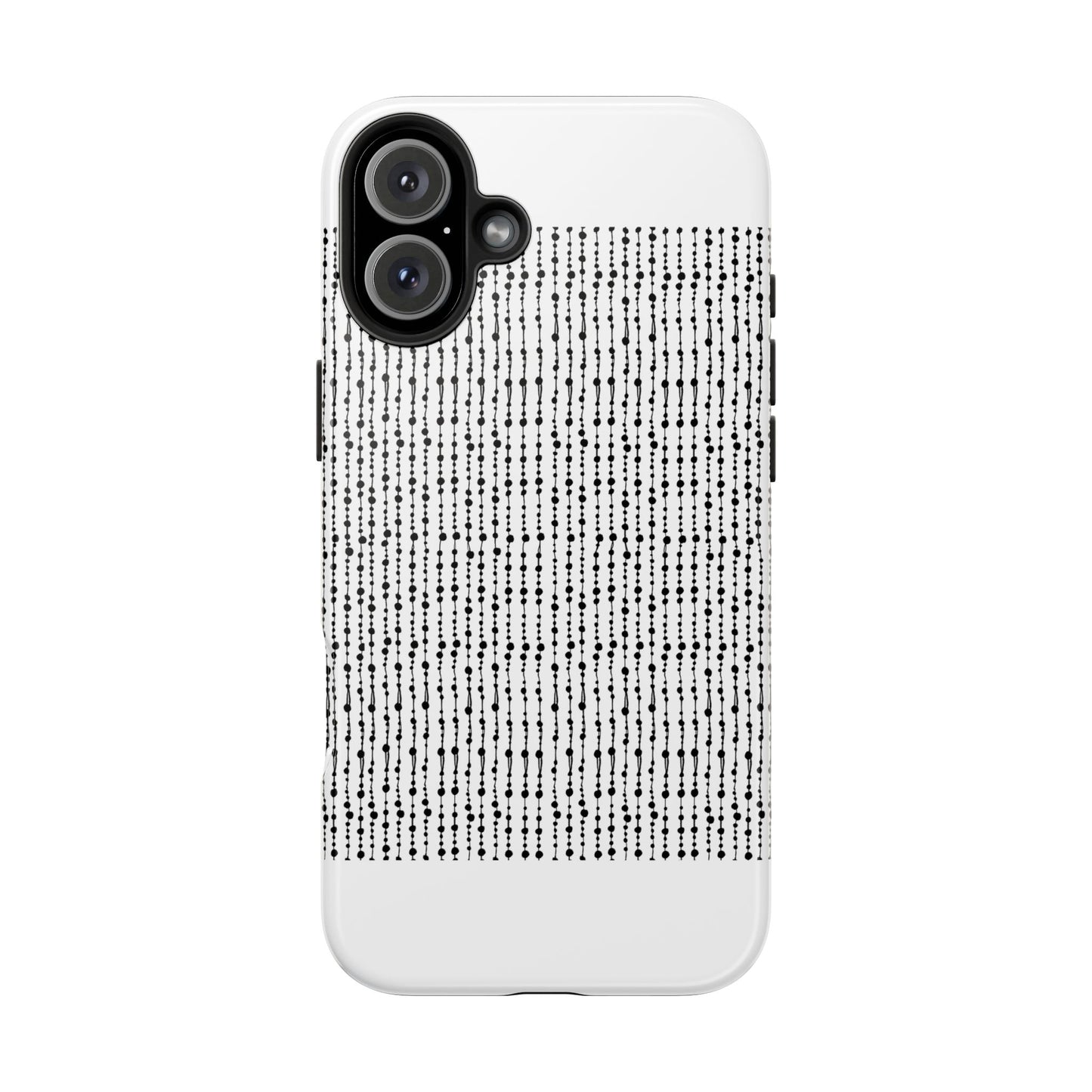 Beaded Curtain White / Black Phone Case