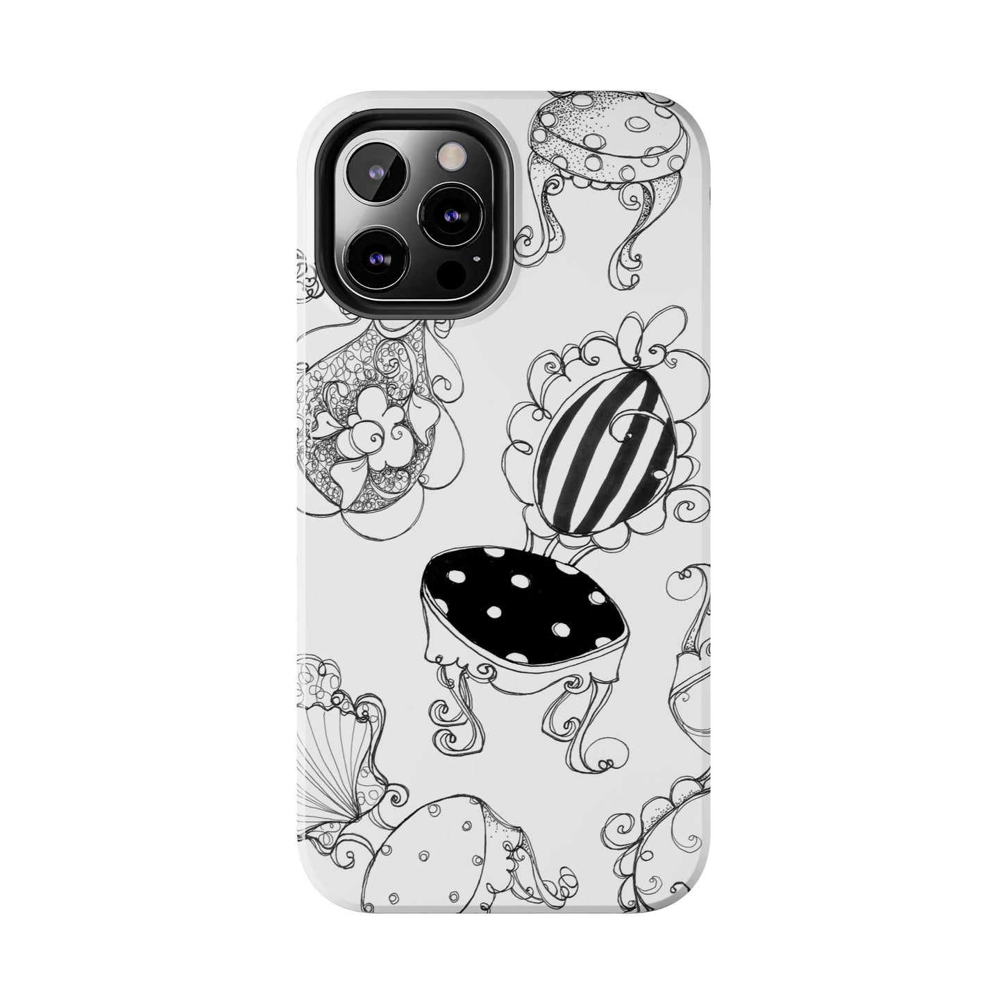 Bistro Chairs White Phone Case