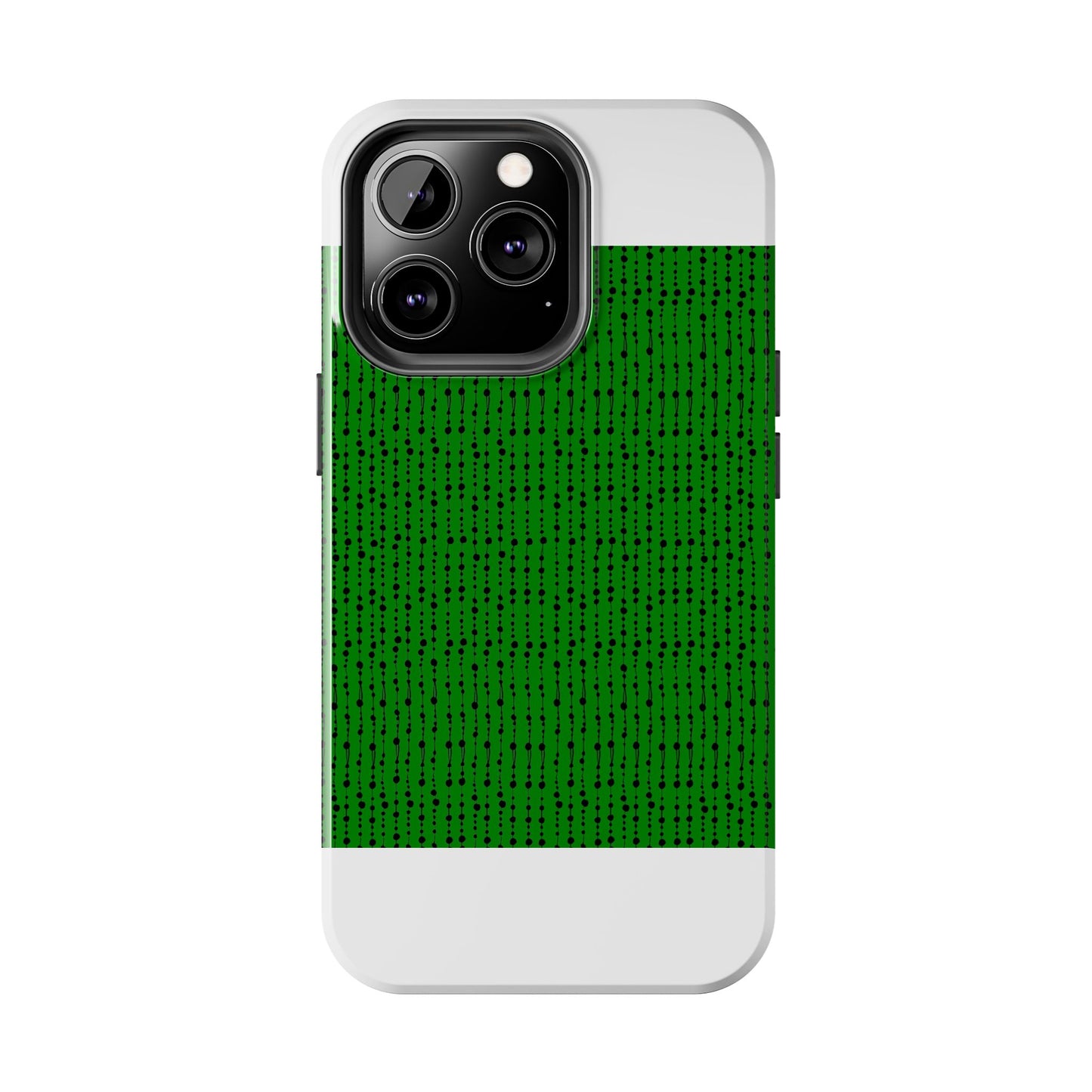Beaded Curtain Green / Black Phone Case
